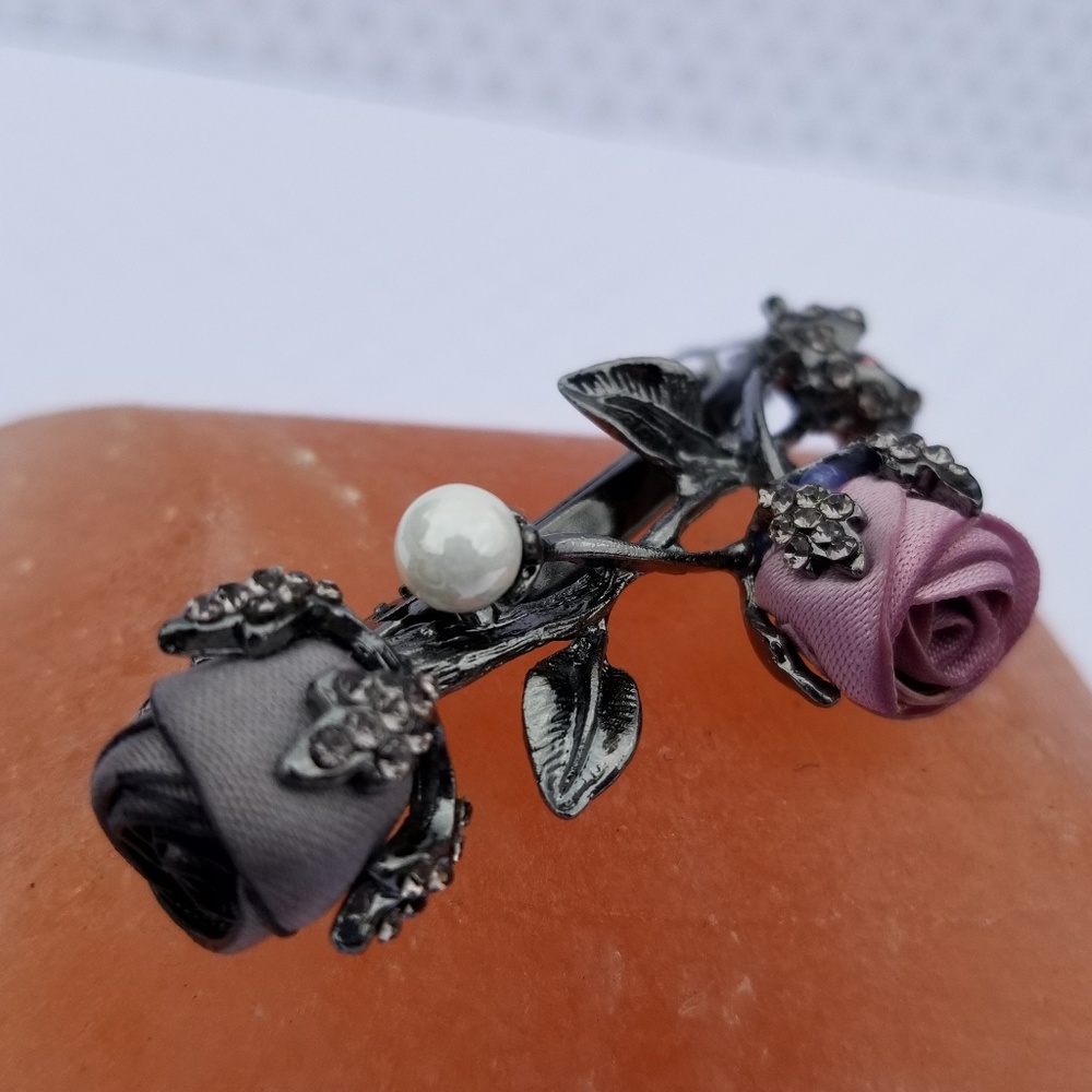 Rose Flower Crystal Hair Clip Hairpins Barrette